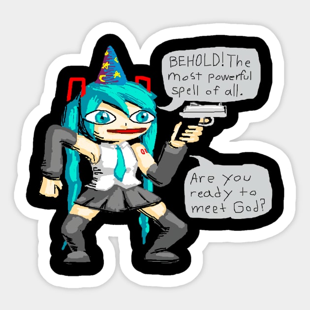 Miku Teams Up With Kermit To McFucking Kill You Sticker by Morphimus